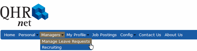 qhrnet select manage leave requests
